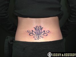ウォーターリリー、睡蓮の花に模様のタトゥーデザイン238_11