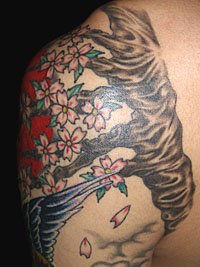 燕と花の刺青デザイン449_4