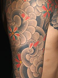 刺青 桜吹雪の額彫り 画像464_6