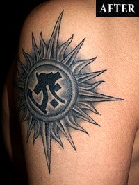 太陽に守護梵字のタトゥー　u3601757_4
