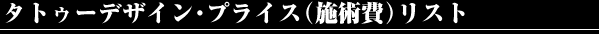 タトゥー(刺青) デザイン のTATTOO STUDIO AGONY & ECSTASYスタジオ案内デザイン・施術費の算出方法