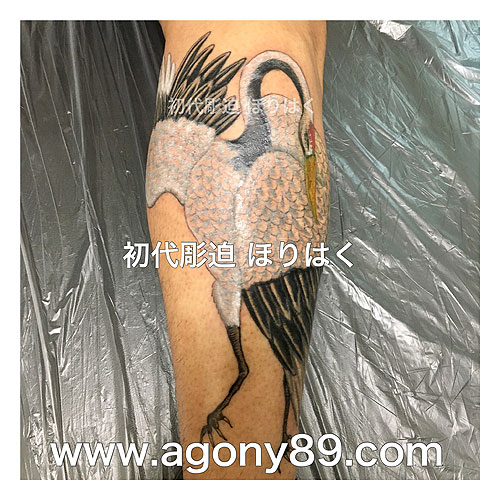 鶴の刺青 和彫り1452_3