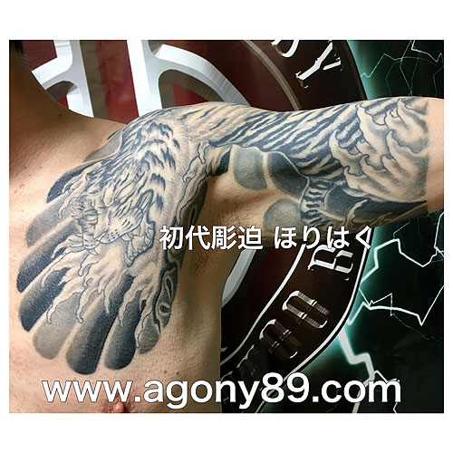和彫り 虎の刺青 竹_5