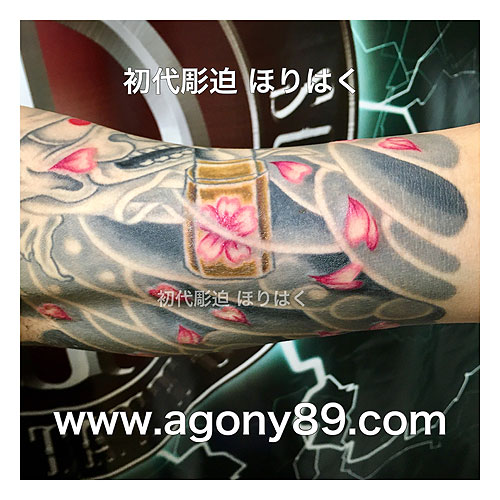 桜の紋の短刀 桜吹雪の刺青1487_1