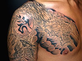 五分額彫りの龍の刺青149_12