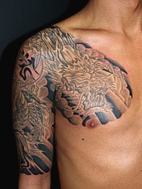 五分額彫りの龍の刺青149_3