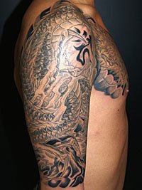 五分額彫りの龍の刺青149_4