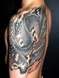 龍 刺青画像  暗雲昇龍362_3