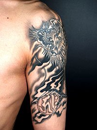 龍 刺青画像  暗雲昇龍362_5