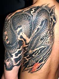龍 刺青画像  暗雲昇龍362_7