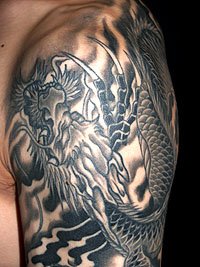 龍 刺青画像  暗雲昇龍362_8