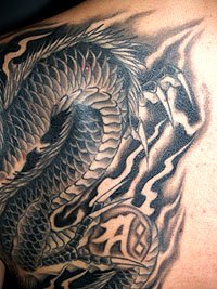 龍 刺青画像  暗雲昇龍362_9