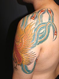 カラーの刺青 鳳凰366_4