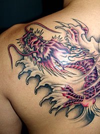 水の神様 龍の刺青タトゥーデザイン389_3