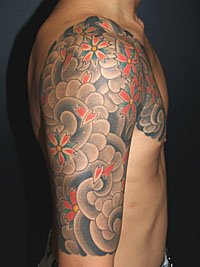 刺青 桜吹雪の額彫り 画像464_5