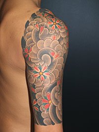 刺青 桜吹雪の額彫り 画像464_7