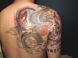 梵字と蓮の花 龍のデザイン510_11