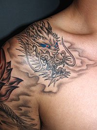 梵字と蓮の花 龍のデザイン510_7