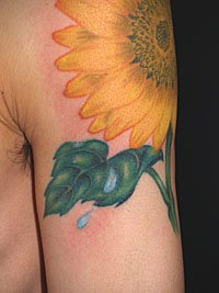 向日葵の花のタトゥー563_5