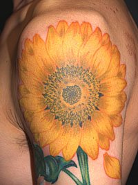向日葵の花のタトゥー563_6