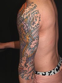 青紫色の龍 登竜門の刺青616_4