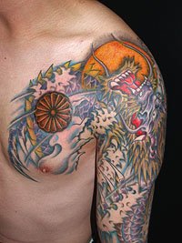 青紫色の龍 登竜門の刺青616_5