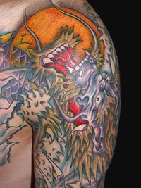 青紫色の龍 登竜門の刺青616_6