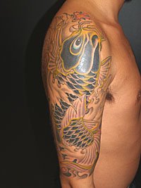 和彫り 鯉 刺青664_3