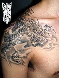 龍 刺青画像・光差雲龍832_2